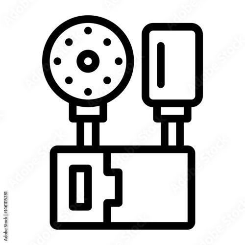 blood pressure meter,. This is a vector single icon with a line style. Suitable for any purpose, such as website design, mobile app design, logo design, pattern design, etc.