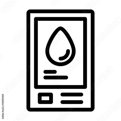 Hemoglobin Test. This is a vector single icon with a line style. Suitable for any purpose, such as website design, mobile app design, logo design, pattern design, etc.