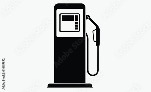 Gas pump silhouette, gas pump silhouette vector, Gas pump and electric charge station vector icon