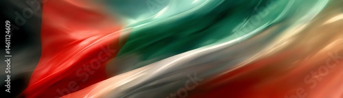 Obraz na płótnie Waving flag with vibrant colors and smooth texture, representing national pride. w salonie
