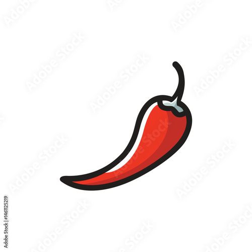 Chili Icon. Cayenne pepper logo template