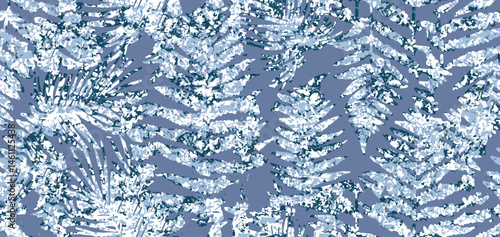 Blue denim indigo blue plaid, striped, checkered jeans texture seamless digital pattern design Vector background.