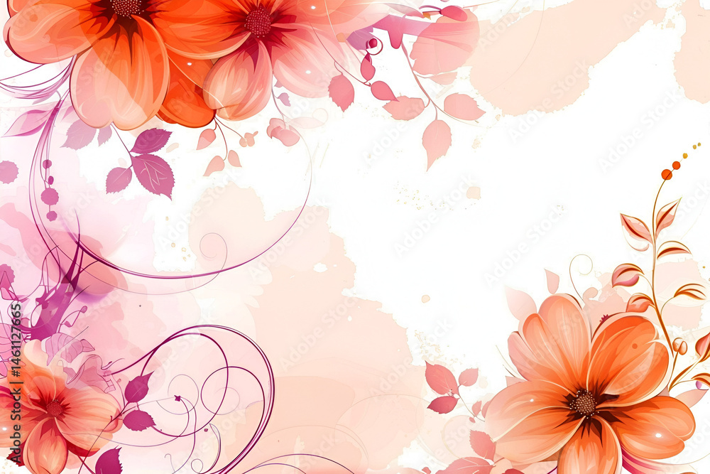 Naklejka premium Bright scenic view of beautiful flowers in a vibrant yellow field with mountains in the background