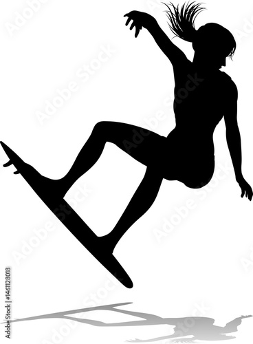 Woman Surfer Surfboard Fema...