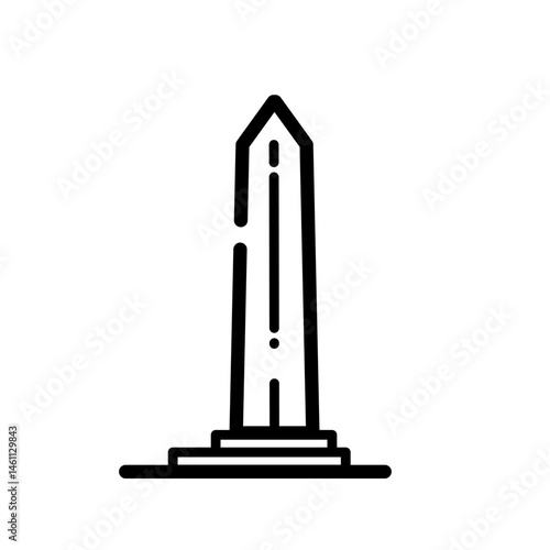 Obelisk – vector icon.
