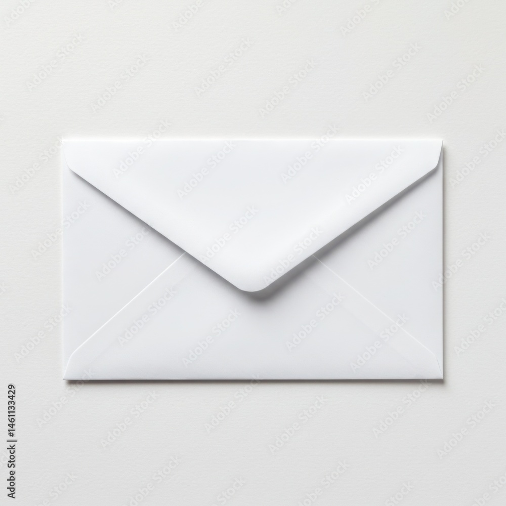 Blank white envelope closed isolated on white background Blank white envelope closed isolated on white background