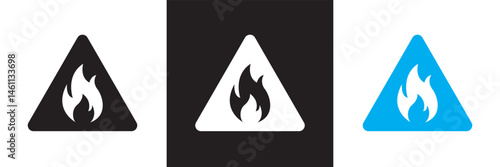 Hazard and Dangerous icon.  Warning, risk, traumatic, life threatening, toxic, etc. Vector for websites, mobile interfaces, presentations, banner, visual branding etc. Vector illustration. EPS 10