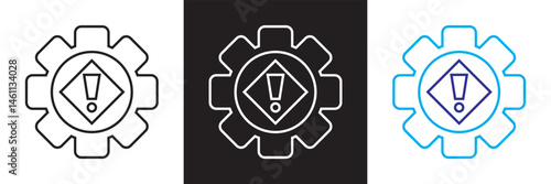 Hazard and Dangerous icon.  Warning, risk, traumatic, life threatening, toxic, etc. Vector for websites, mobile interfaces, presentations, banner, visual branding etc. Vector illustration. EPS 10