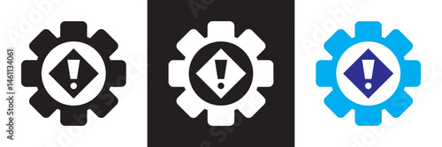 Hazard and Dangerous icon.  Warning, risk, traumatic, life threatening, toxic, etc. Vector for websites, mobile interfaces, presentations, banner, visual branding etc. Vector illustration. EPS 10