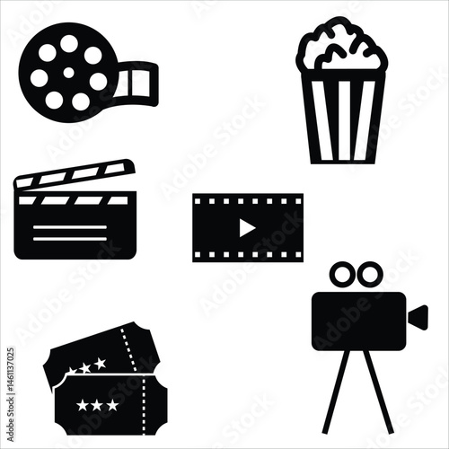 film icons on a white background