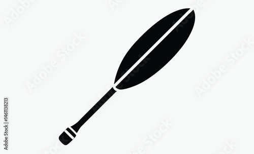 Canoe paddle silhouette,  Crossed canoe boat paddle black silhouette vector