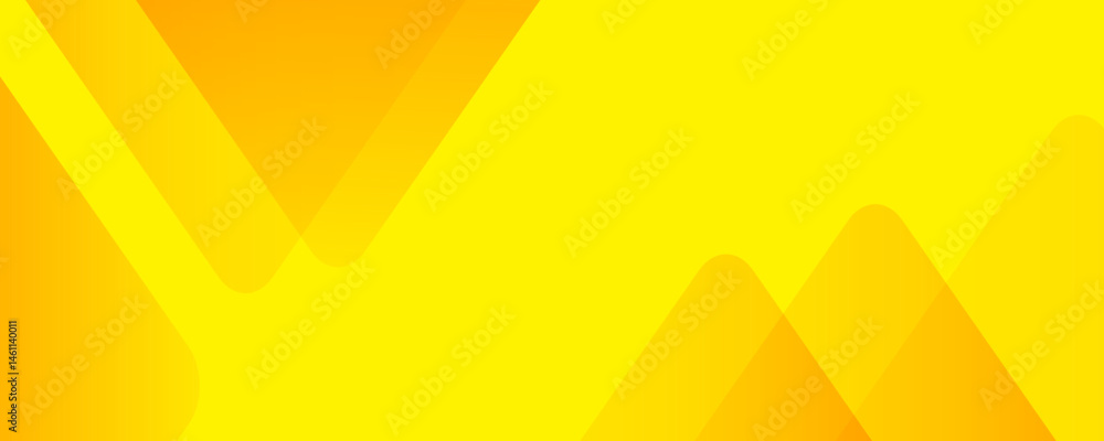 Yellow - orange geometric abstract background. Color vector template, dynamic banner mockup