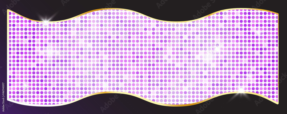 Disco ball pattern. Disco party glitter pink metal background, sparkle mosaic tile