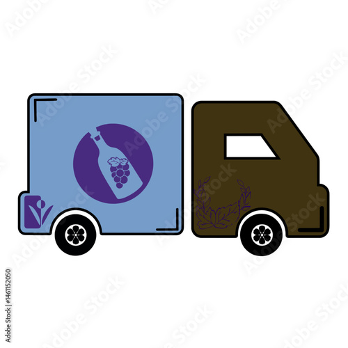 truck icon on a white background