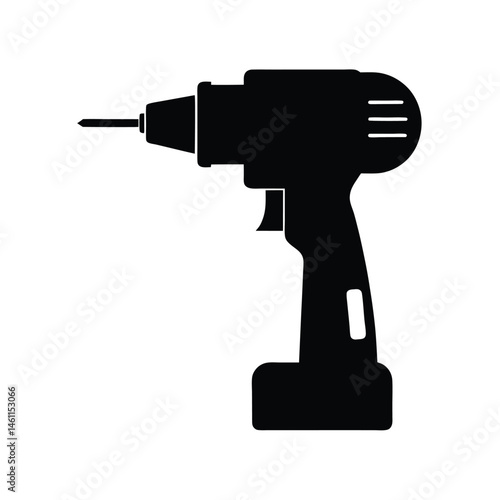 drill black silhouette 
