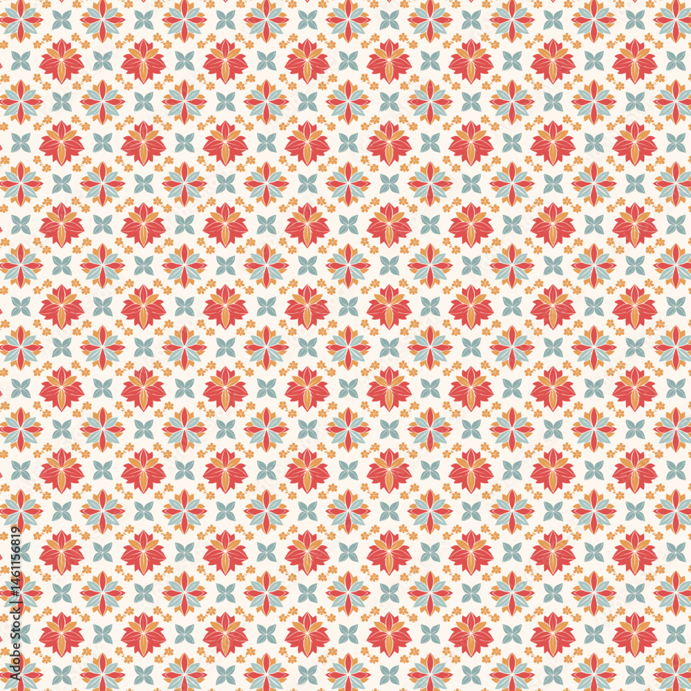 Elegant Floral Tile Design for Decorative Applications Pattern Elegant Floral Tile Design for Decorative Applications Pattern