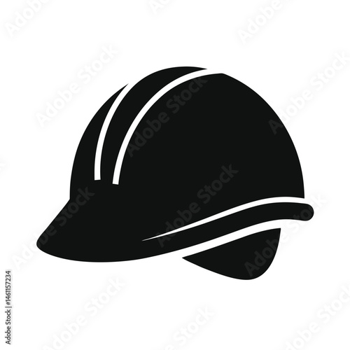 hard hat safety helmet black silhouette