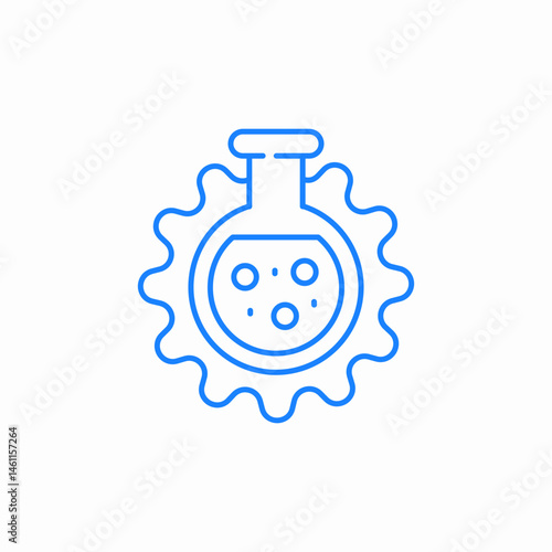 chemical reaction icon sign vector