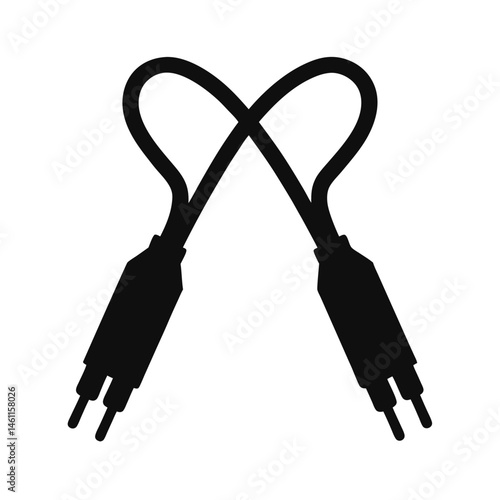 jumper cables black silhouette 