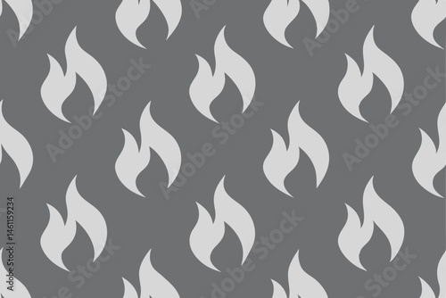 seamless pattern with black and grey flames design
