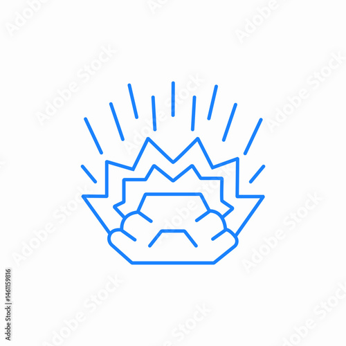 electric burst icon sign vector