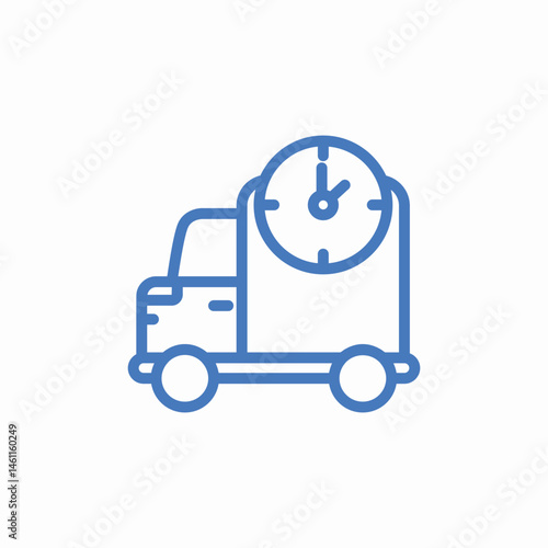fast delivery clock icon sign vector