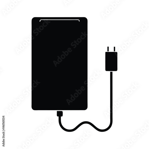 power bank black silhouette