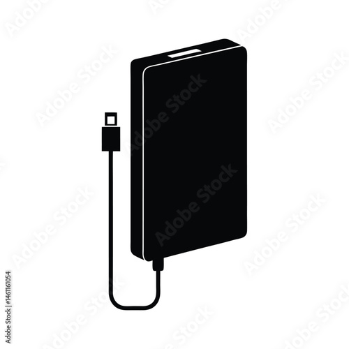 power bank black silhouette 