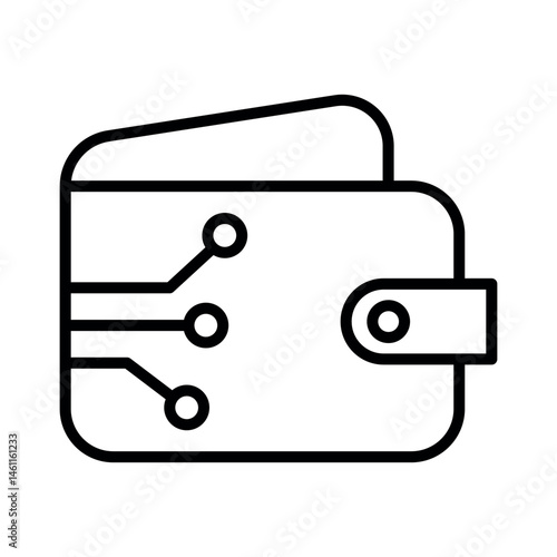 digital wallet sign symbol vector flat icon