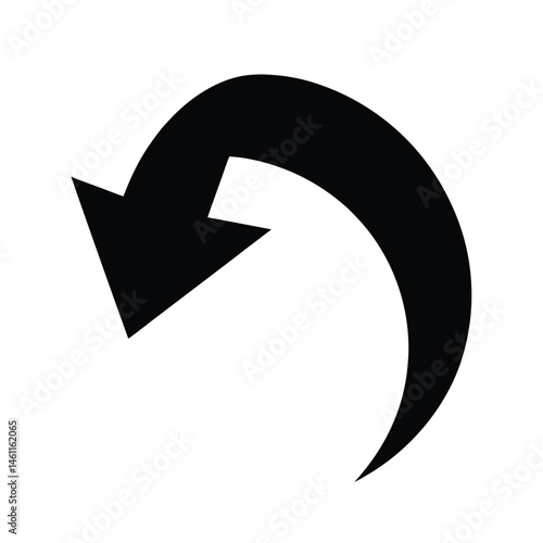 redo arrow icon black silhouette 