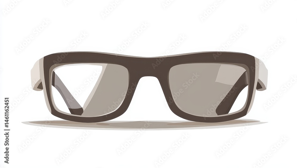 Fototapeta premium Flat, simple eyeglasses illustration