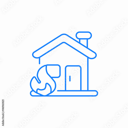 house fire icon sign vector