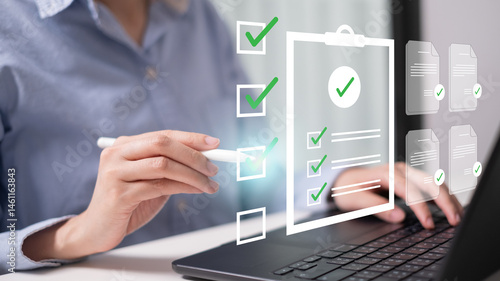 Professional health care doctor physician checklist hospital medical insurance stethoscope document patient care data clinic exam report answer check diagnosis research solution medical record concept