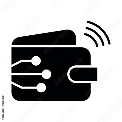 digital wallet sign symbol vector flat icon