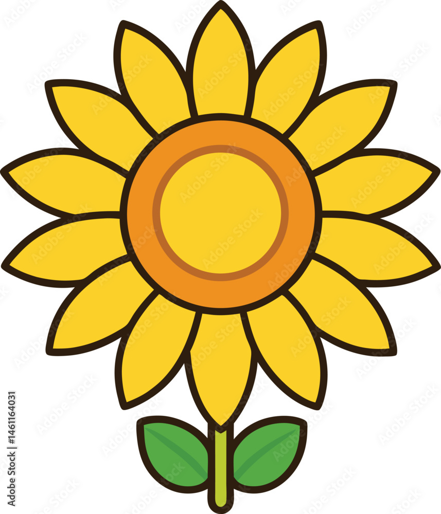 Sunflower stands tall, a symbol of optimism and joy Sunflower stands tall, a symbol of optimism and joy