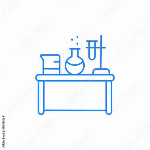 laboratory bench icon sign vector