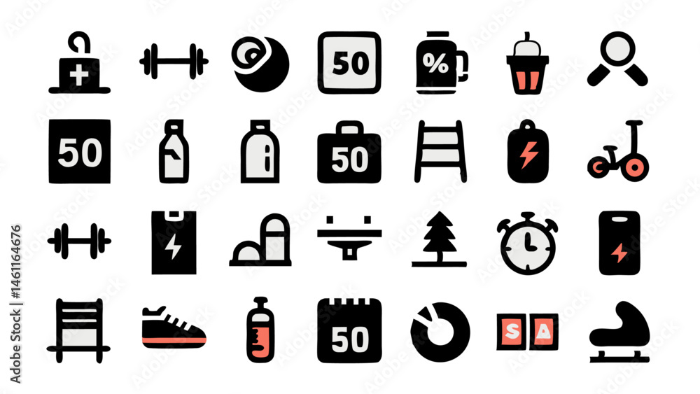 Collection of conceptual vector icons in a flat line design, perfect for modern graphic projects Collection of conceptual vector icons in a flat line design, perfect for modern graphic projects