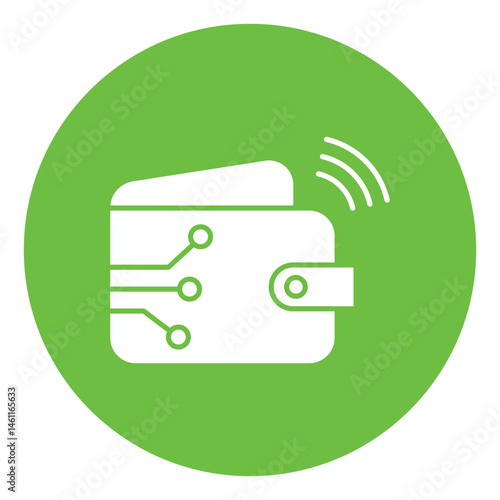 digital wallet sign symbol vector flat icon