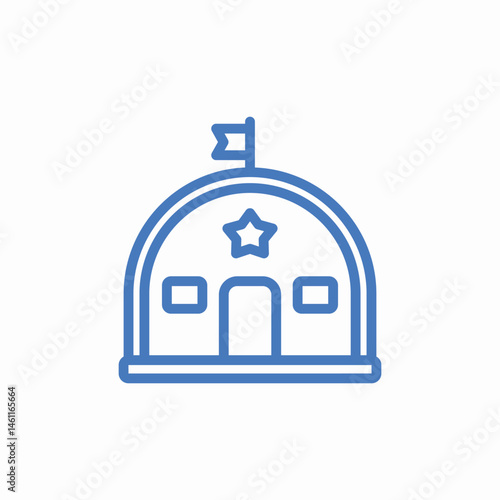 military base flag icon sign vector