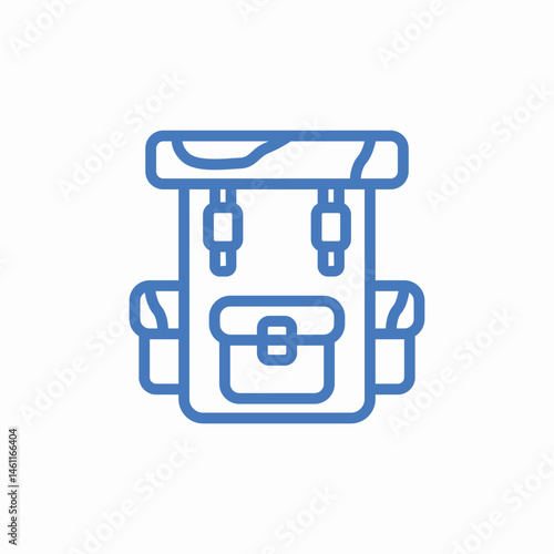 military rucksack icon sign vector