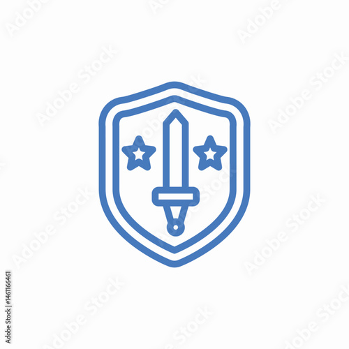military shield swords icon sign vector