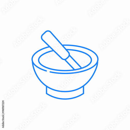 mortar pestle icon sign vector
