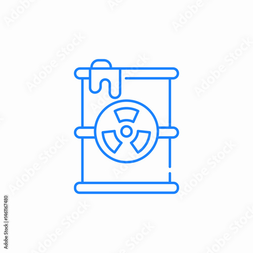 nuclear hazard icon sign vector