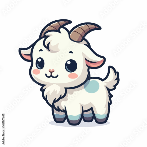 A funny cartoon cow vector illustration shows a happy farm animal with a cute smile