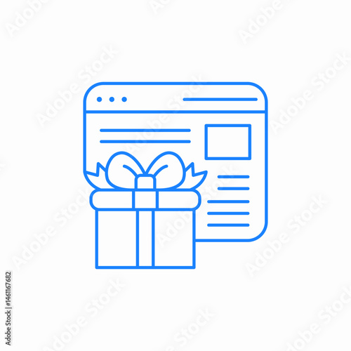 online gift icon sign vector