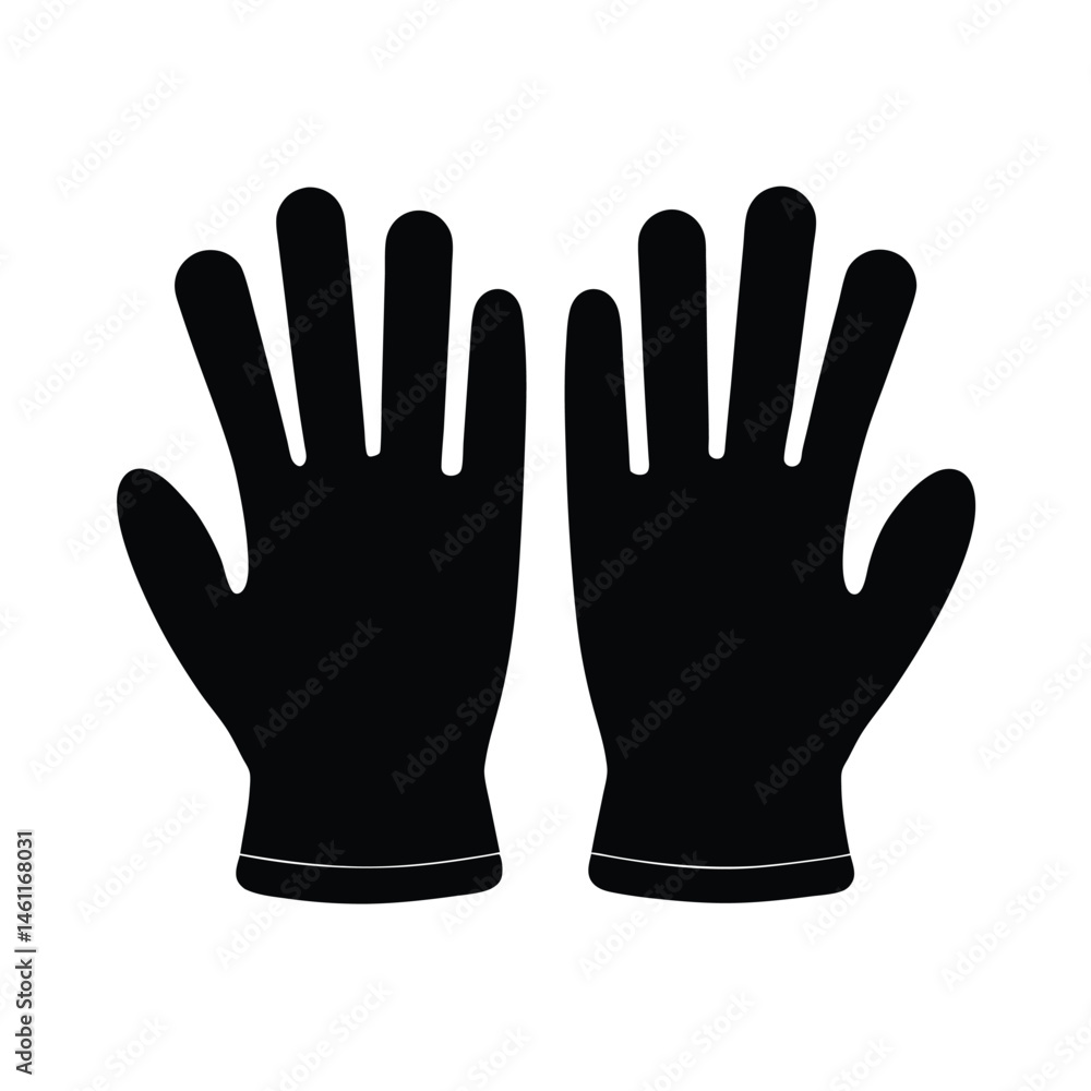 work gloves black silhouette work gloves black silhouette