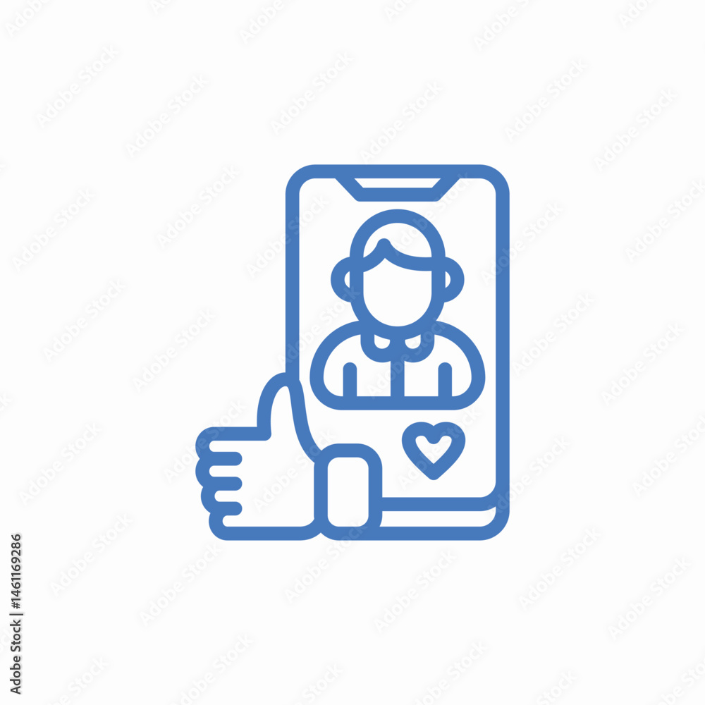 phone love user icon sign vector phone love user icon sign vector