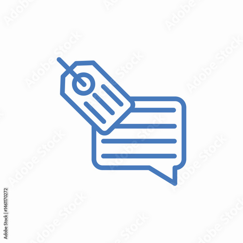 price tag speech icon sign vector