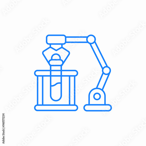 robotic experiment icon sign vector