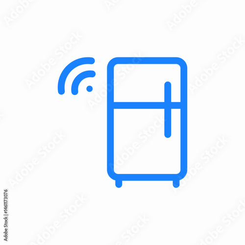 smart fridge icon sign vector